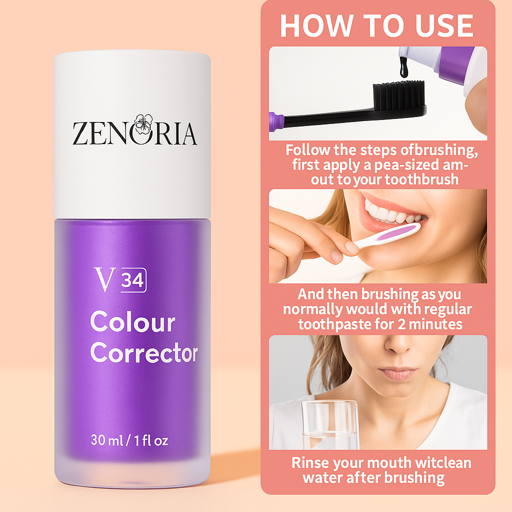 ZENORIA V34 Toothpaste – Visible Whitening From the Very First Use!