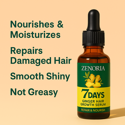 ZENORIA 7-Day Ginger Hair Serum for Growth & Repair